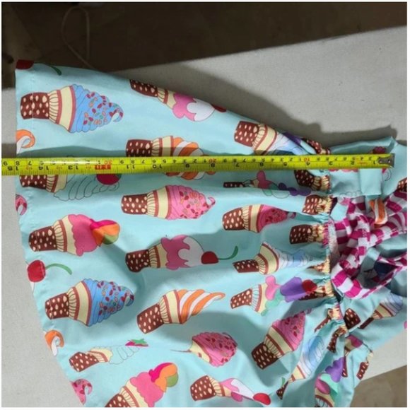 Toddler Baby Girls Summer Skirt Ice Cream Print Sleeveless Strap Backless Dress - Picture 7 of 7